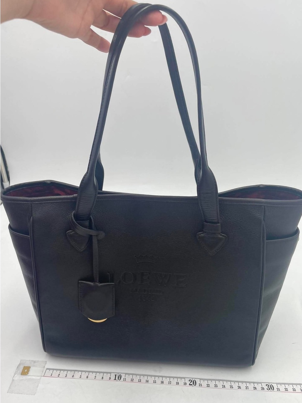 Loewe Dark Brown Leather Heritage Bag- Good Condition